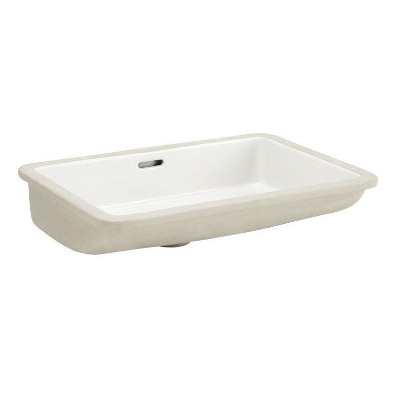 Lavabo de salle de bain encastré en porcelaine vitrifiée Boylan