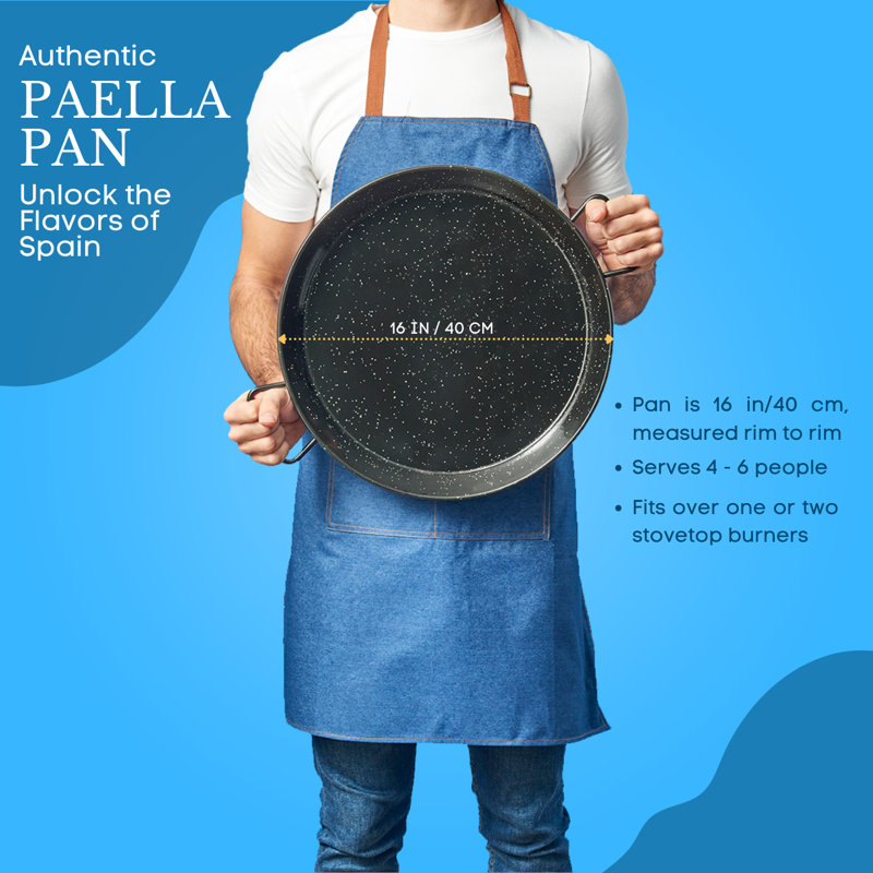Poêle à paella en acier émaillé Garcima, 16 po