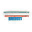 Tablette murale en métal, bleu - 6 po de profondeur x 3 po de largeur, hauteur, 1 lb, poids 3 6,14 po 2,97