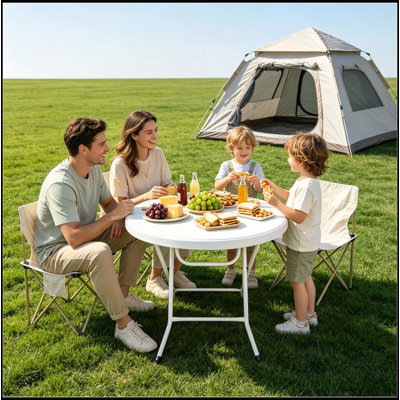 31.5 Round Folding Table Cocktail Table Bistro Table Easy to Set Up for Outdoor Party Wedding Event Backyard