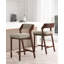 Tabouret de comptoir rembourré en velours Patricia-111807615-111807629