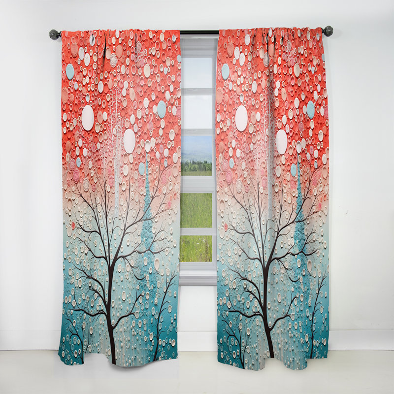 Laci Coral Reef Barrier Impression II - Nautical Curtain - Velvet Room Darkening - 1 panel, 52" W x 63" L