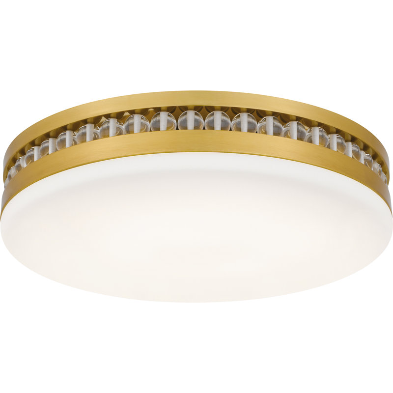 Carey Integrated LED Flush Mount With CCT Switch, Brushed Gold