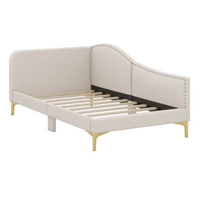 Aliccia Upholstered Daybed with Headboard and Armrest by Mercer41