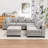 Bennett 6-Piece L-Shaped Sectional Sofa-502152185