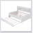 Wooden Captain Bed With Built-In Bookshelves,Storage Drawers And Trundle-1082207692