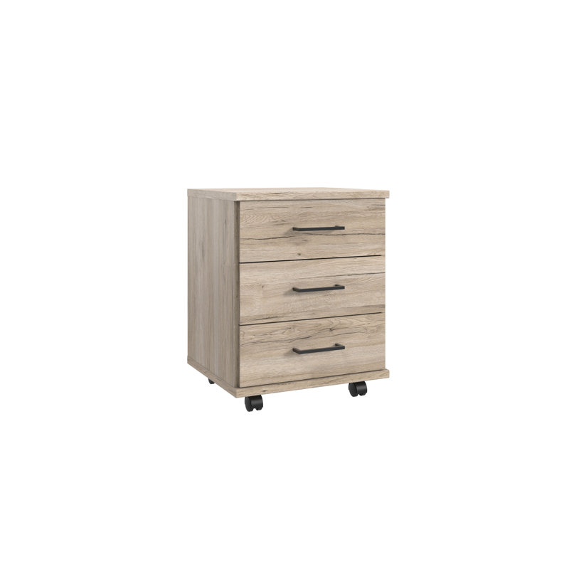 Naod 3 -Drawer Storage Cabinet, White wash