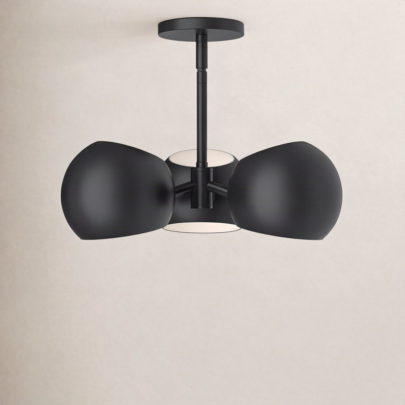 Willow 3 - Light Unique/Statement Pendant, Matte Black, Matte Black