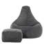 Bean Bag Bazaar Dalton Corduroy Recliner Bean Bag and Footstool-66033495