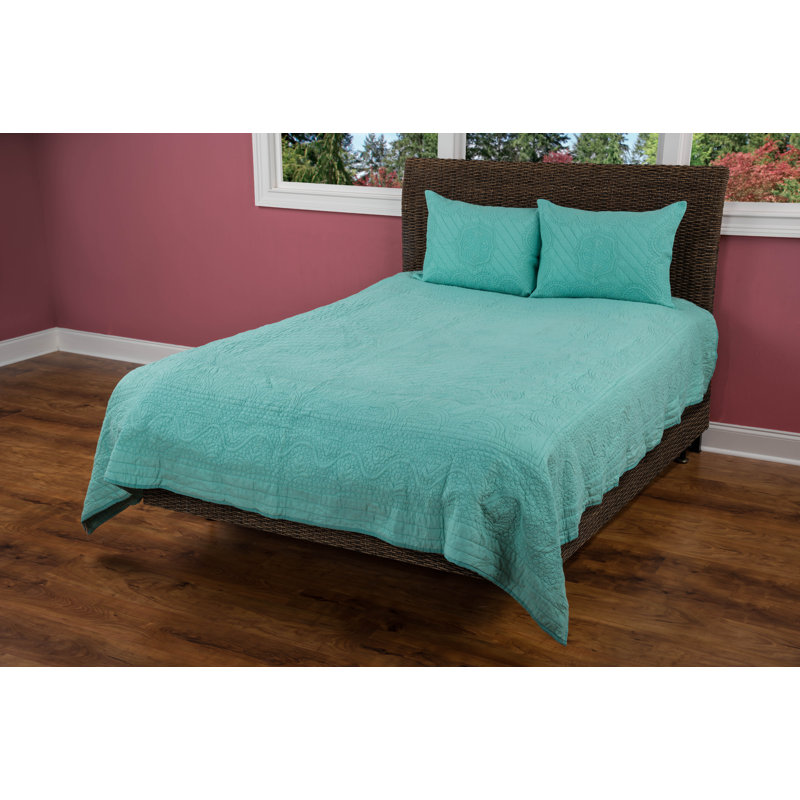 Moroccan Fling Geometric Sham Set, Standard, Aqua