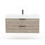 Meuble-lavabo mural simple en soie avec plateau en marbre de culture l 42 po x P 18 po x H 22 po Savoy-438447623