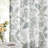 Backtab Rod Pocket Jacobean Floral Semi Sheer Curtains Boho Botanical Leaf Printed Vintage Farmhouse Blue Grey Light Filtering Window Treatment Sets,2 Panels