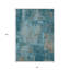 Tapis d'extérieur lavable abstrait bleu sarcelle 8 pi x 10 pi