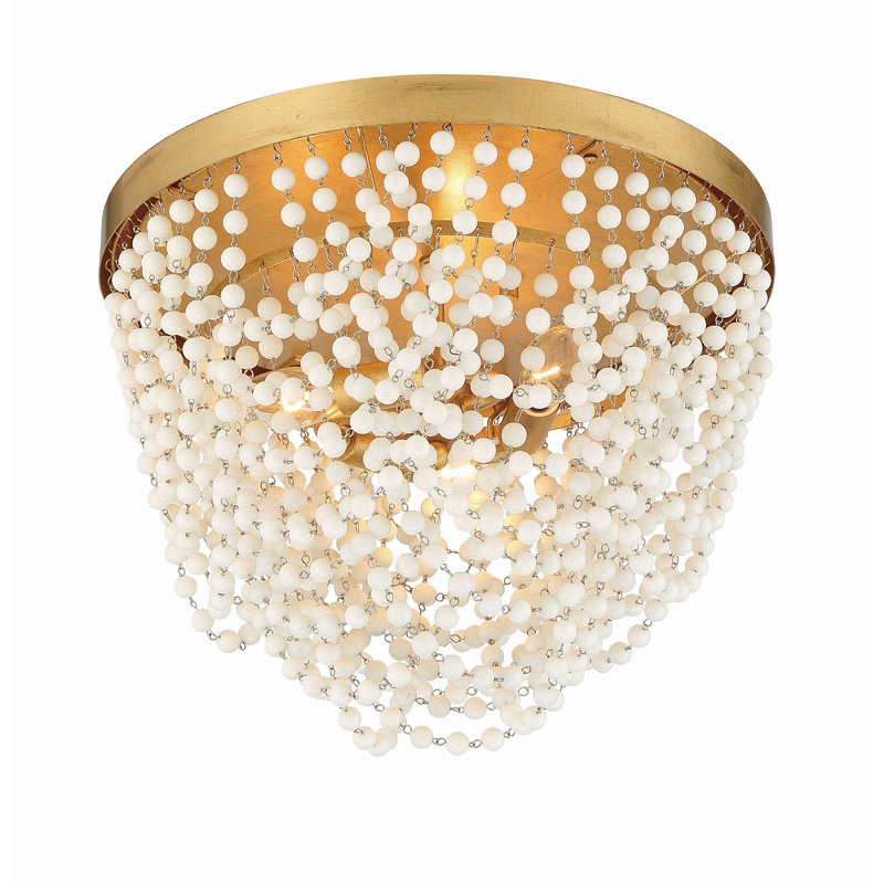 Storrie 3 Light Antique Gold Ceiling Mount