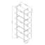 Étagère à livres en acier H 85 po x l 35,43 po Springs-11337060-11337063