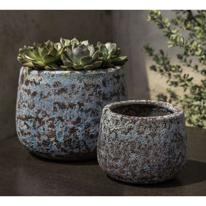 Linh Handmade Planter, Verdigris