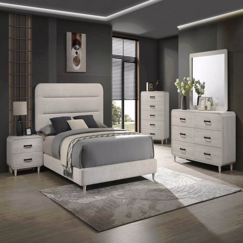 Meuble de rangement contemporain en bois avec 1 commode et 1 tiroir