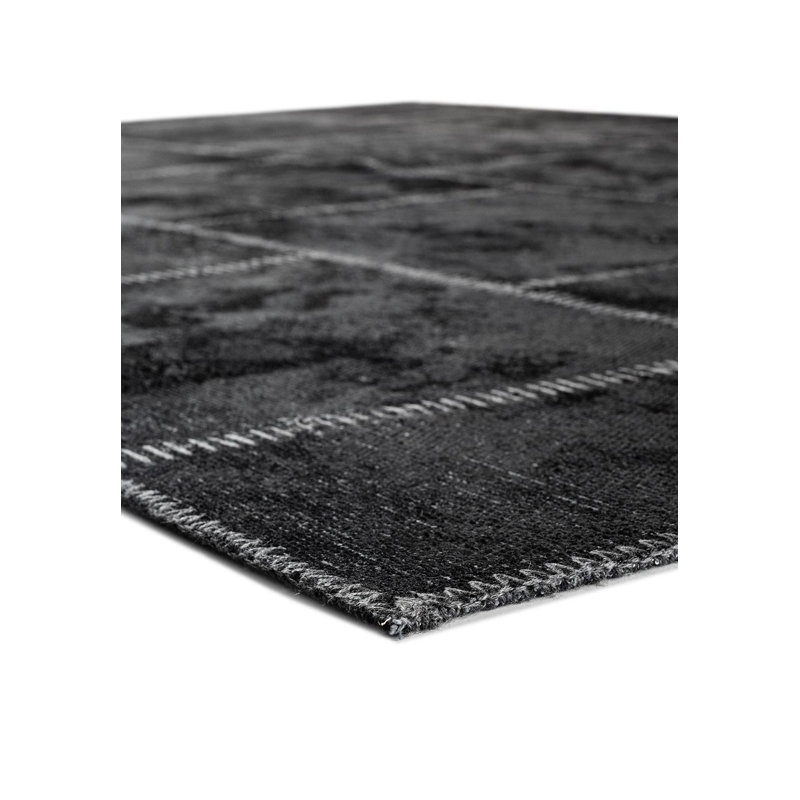 Rikka Geometric Hand Loom Indoor / Outdoor Area Rug, Rectangle 6'7" x 9'10"