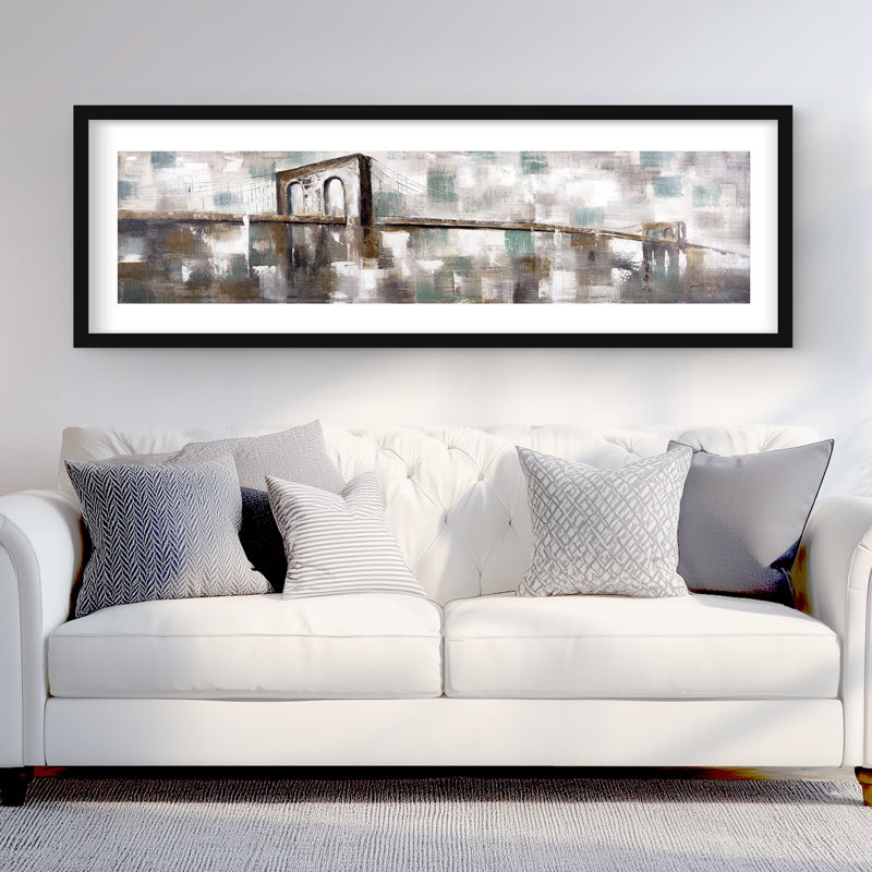 Abstract Paint Spotted Bridge | Framed Matted Print Decor