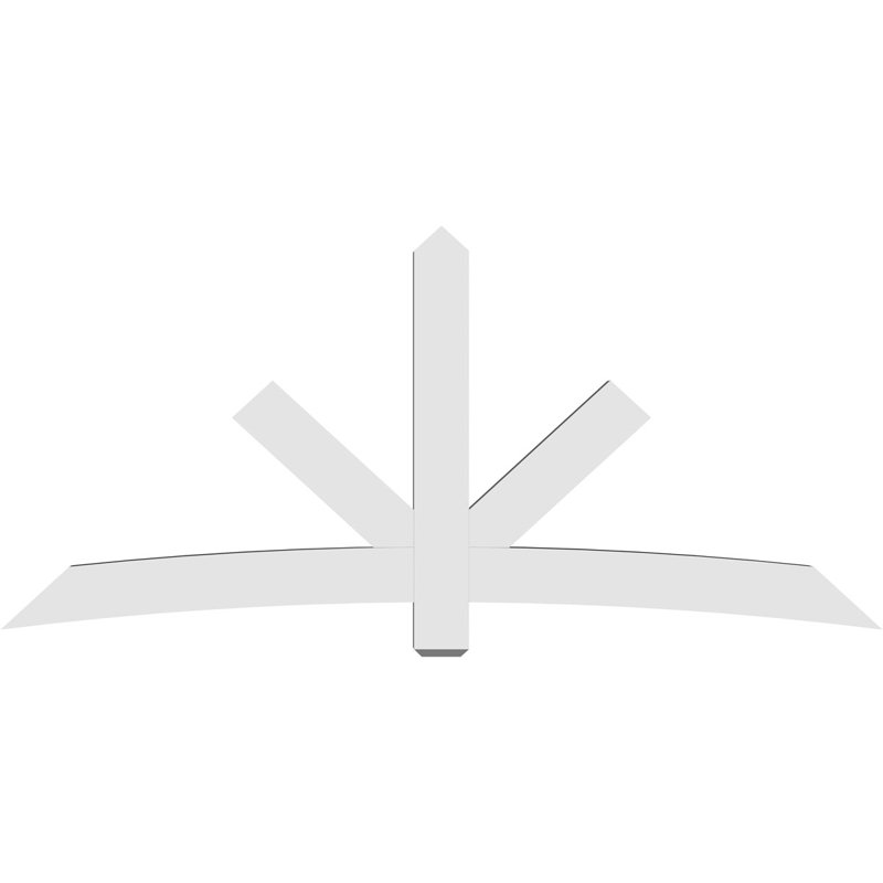 Support de pignon Alberta Alberta, H 44 po x l 96 po (pas: 11/12), P 4 po x F 6 po, PVC