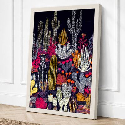 Desert Garden in Bloom Botanical 1 Piece Wrapped Canvas Wall Art