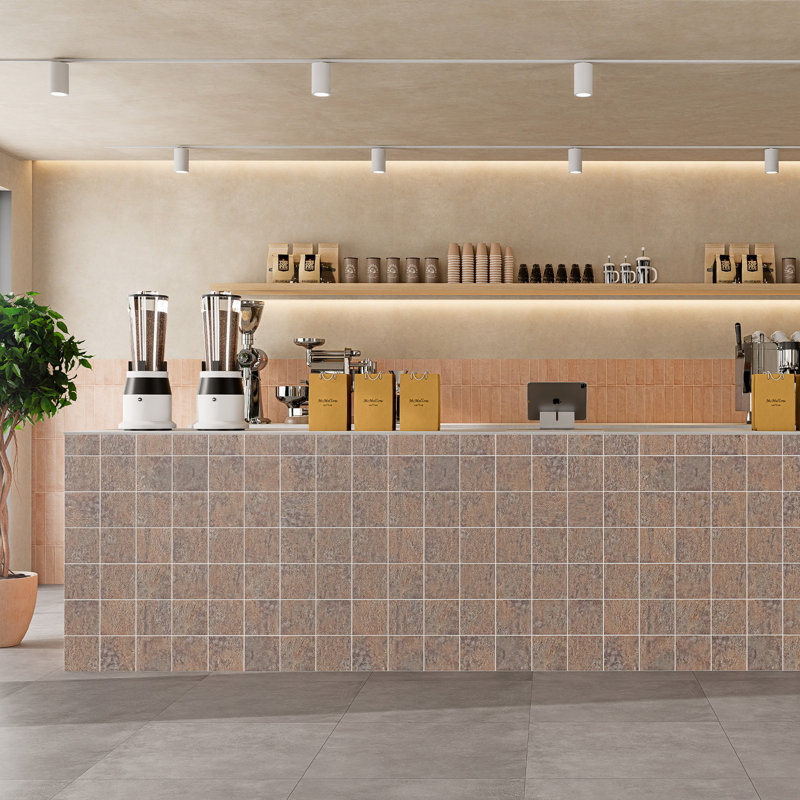 Carreau de dosseret carré 6 po x 6 po Magma Stone, 40 pièces, 10 pieds carrés