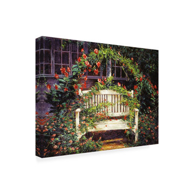 The White Sun Bench by David Lloyd Glover - Wrapped Canvas Print