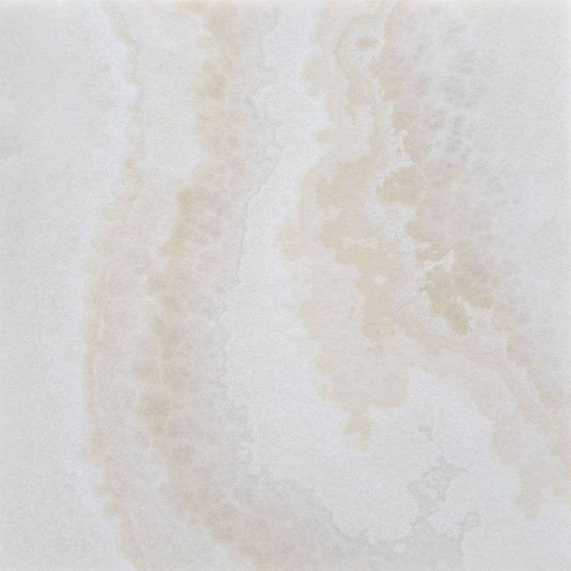 White Onyx Cross Cut 12" X 12" Onyx Look Floor And Wall Tile