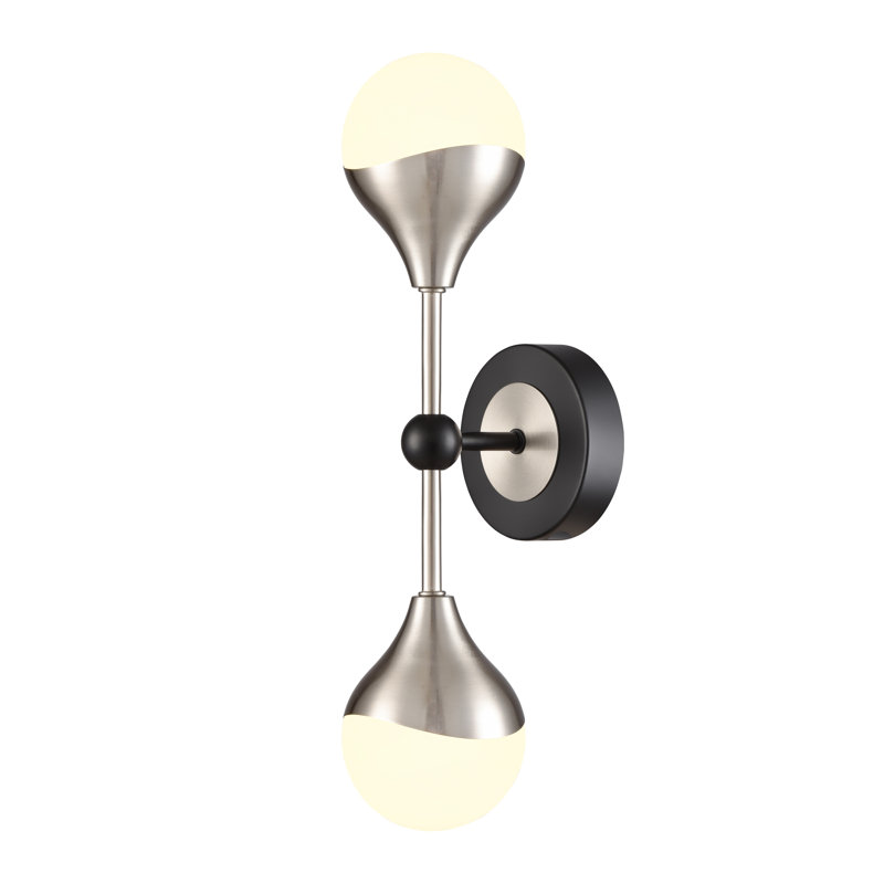 Allyx Wall Bracket, Black/Polish Nickel