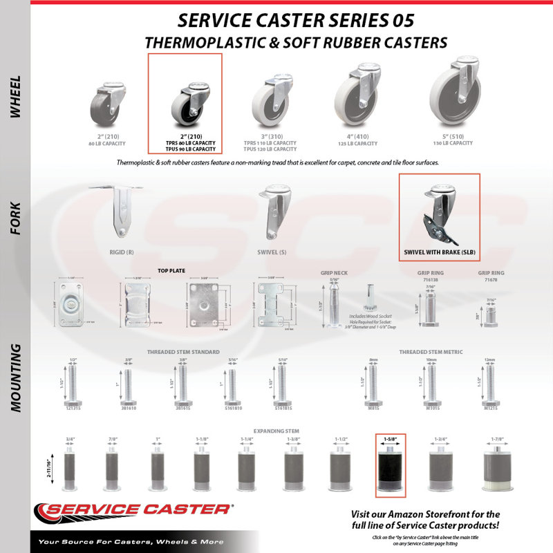 Thermoplastic Rubber Caster