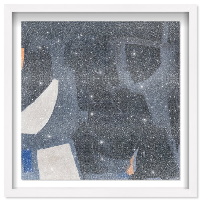 Obscured Voices I Shadowbox Abstract Print by Oliver Gal, Black Frame, 12 x 12