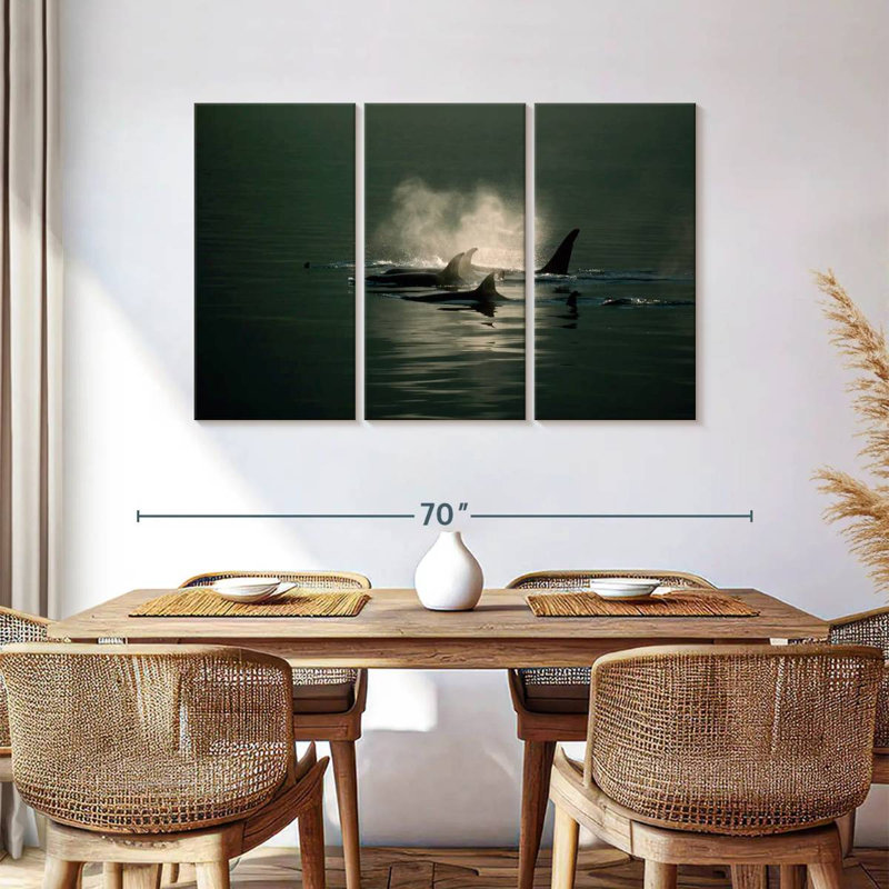 Brampt Orca Whale Pod, 36" H x 57" W