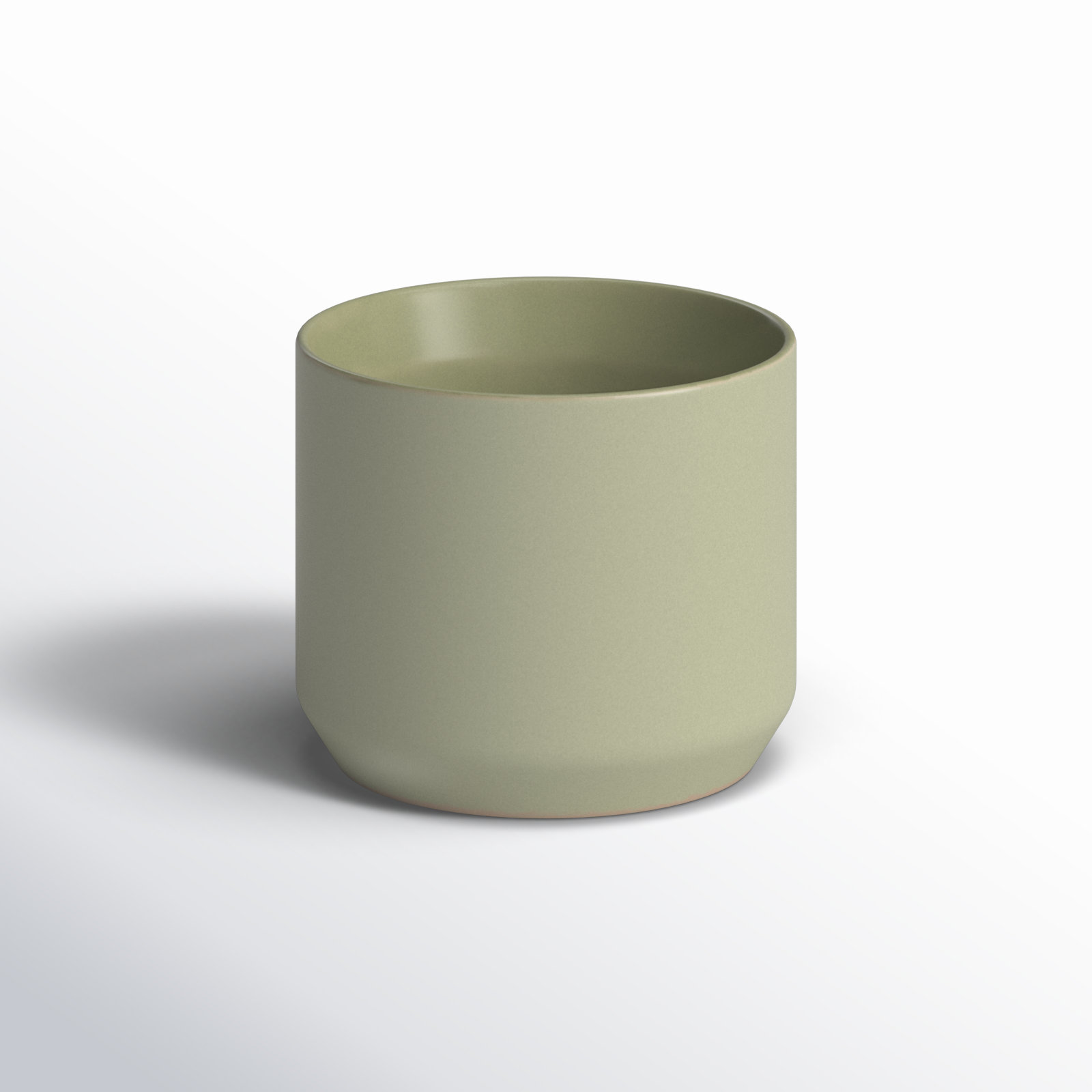 Parsons Ceramic Pot Planter, Green, 2" H x 2.5" W x 2.5" D