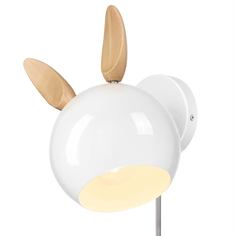 Applique murale Topsy à une lumière, Oreilles de lapin, Cloud White