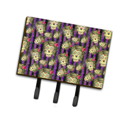 Metal Wall Organizer with Key Hooks