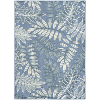 Lakesha 7'10" x 10'6" Blue Modern Rug