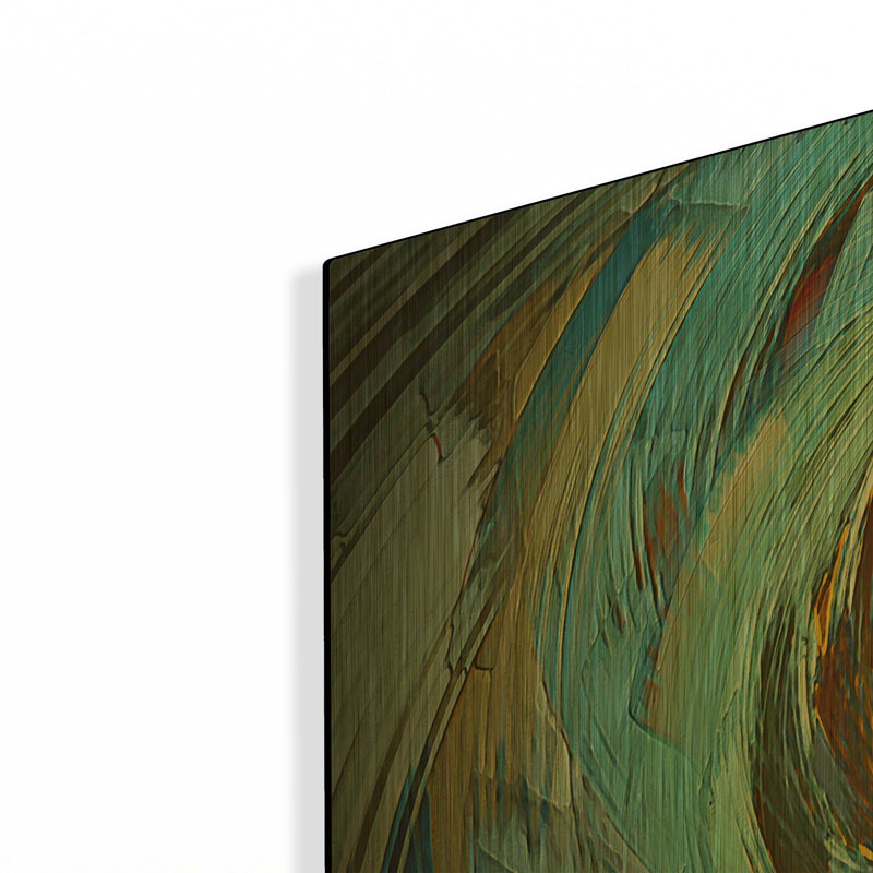 «Parrot Noya 3» par David Manlove, art mural en métal doré, 48 po x 24 po, 48 po x 24 po