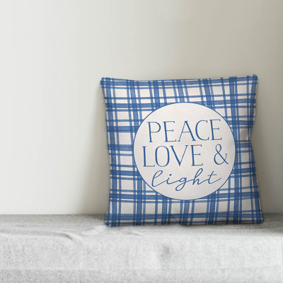 Mangine Peace Love Light Throw Pillow
