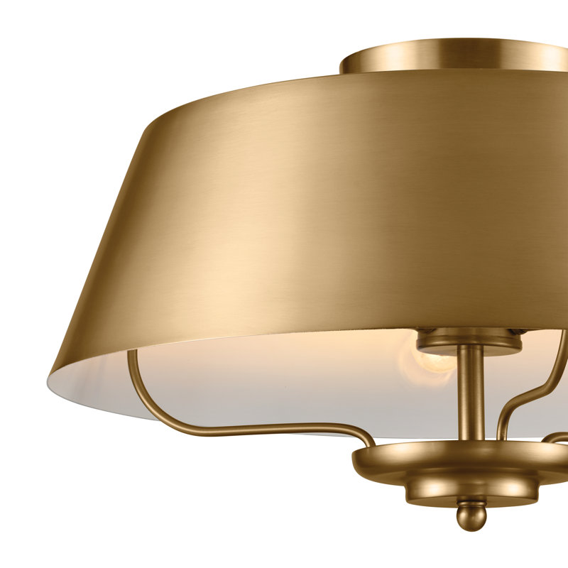 Luminaire suspendu convertible, Laiton naturel brossé, Laiton naturel brossé