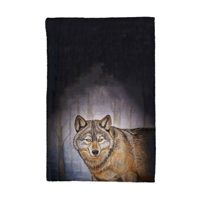 Serviette de thé loup