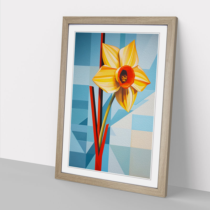 Single Picture Frame Print on Wood, Oak Framed, 64cm H x 46cm W