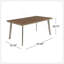 Table à manger LEEDS avec plateau en faux bois
