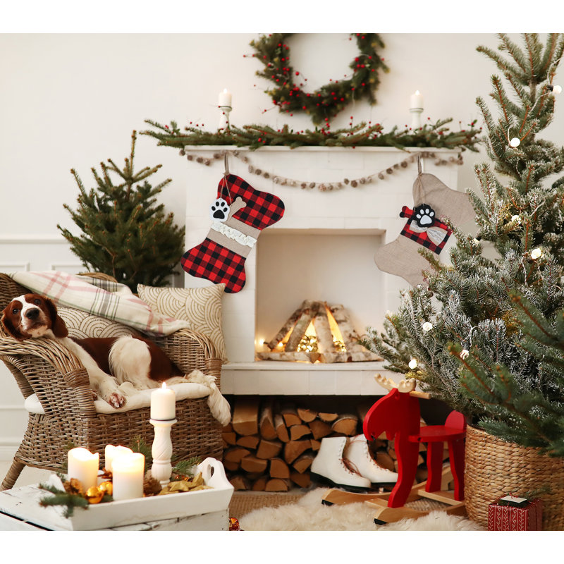 Christmas Plaid Pet Stocking