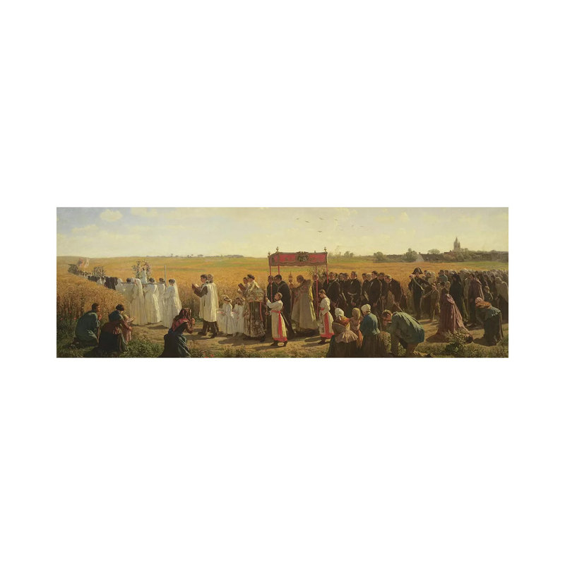 La bénédiction du blé dans l'Artois, 1857 - Giclée sur toile tendue avec châssis, H 12 po x l 36 po