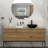 Bathroom Artistic Tempered Glass Vessel Bathroom Sink With Faucet And Pop-Up Drain
