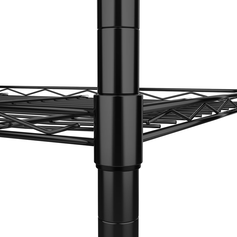 Eitan 54 cm W 6-Tier Steel Shelving Unit, Matt Black