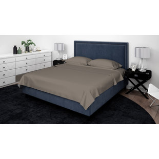 Ensemble de draps 100% satin de coton de qualité égyptienne avec poches profondes et finition soyeuse