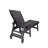 Lounge Chair With Side Table,3-Piece Oversized Chaise Lounge Chair Set With Wooden Texture, All Weather Patio Lounge Chair With 5 Positions,Wheels And Cup Holder-1997134590