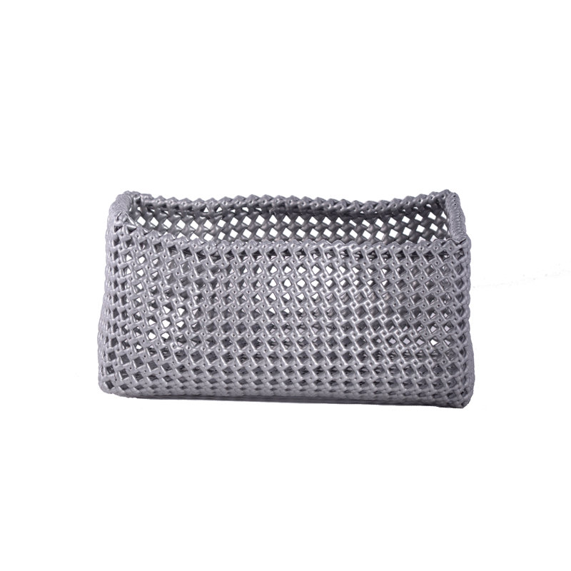 Rebrilliant Basket, Grey/Brown/Blue, 8cm H x 16cm W x 16cm D