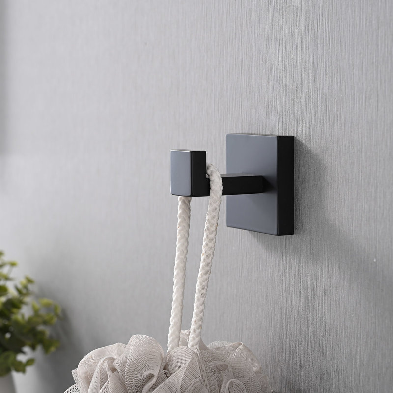 Matte Black Bathroom Accessories - 4 Pieces, Made Of 304 Stainless Steel, Rust And Corrosion , Modern Style, Simple Installation For Various Spaces 4 Steel Black, Rust-, Scratch-, Outlook, Easy